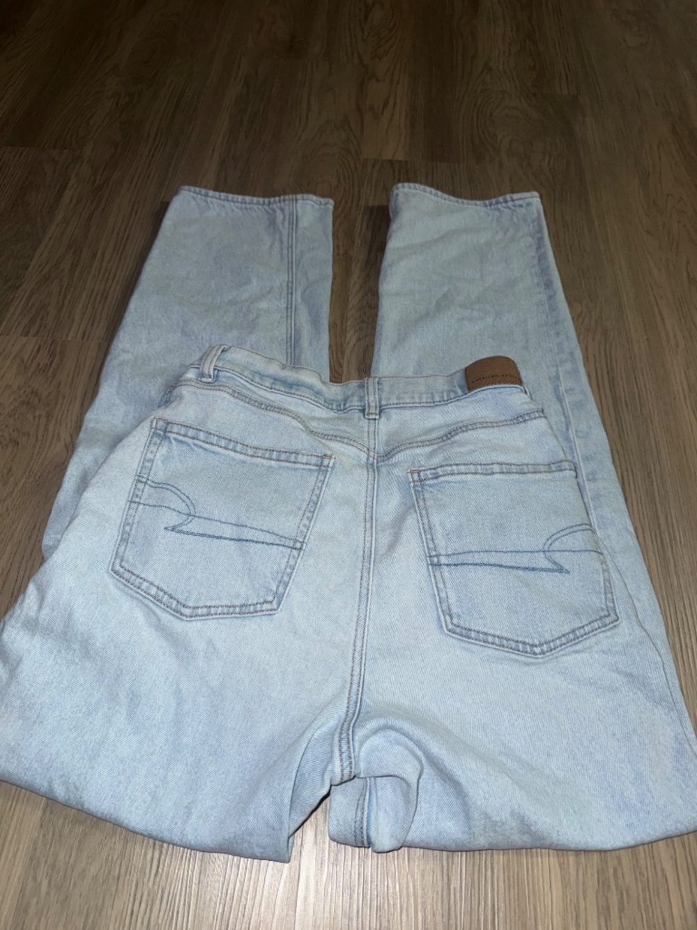 Y2K American Eagle Light Wash Baggy Jeans Skater Wide Leg 90s Vintage Vibes - Picture 9 of 10